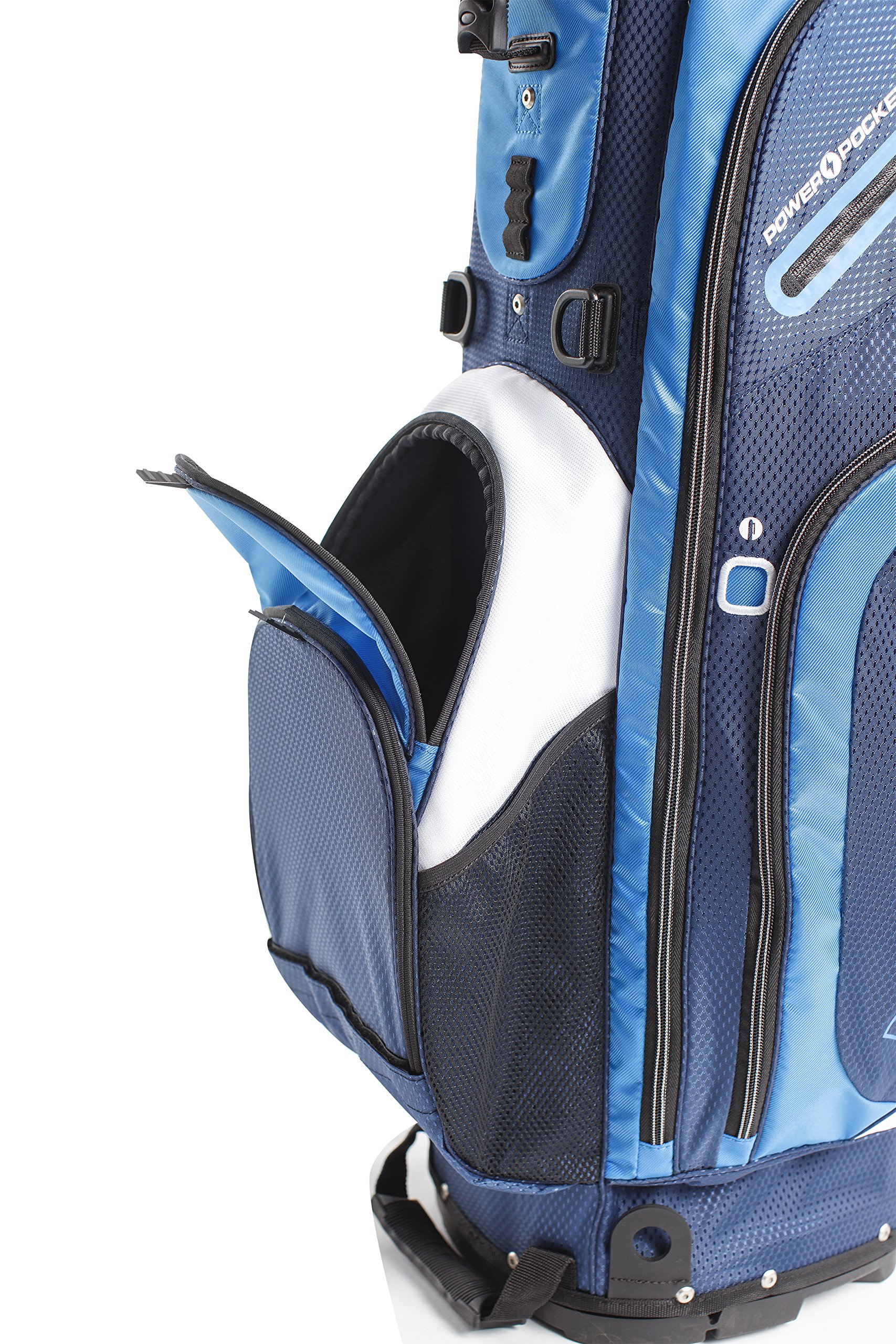 Izzo Golf Versa Ultra-Lite Stand Golf Bag With Exclusive Features, Light Blue/White