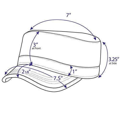 The Hat Depot Cadet Military Army Baseball Cap Tie Dye & Washed Cotton Basic & Distressed Cadet Brushed Cotton Cap (1. Basic - Black)