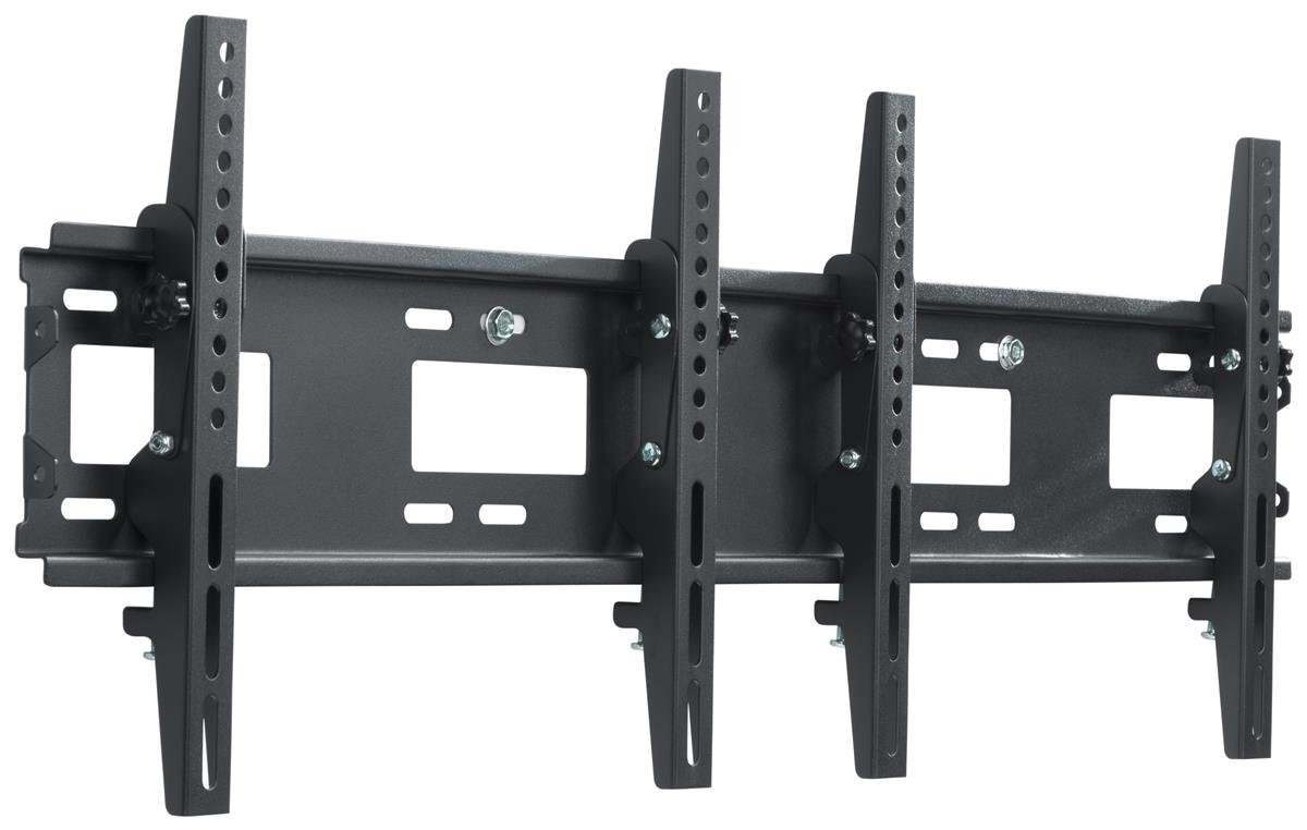 Displays2go, Wall TV Bracket with Dual Mount, Steel Construction – Black Finish (MNBD2642S2)