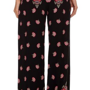 Urban CoCo Women's Floral Print Summer Boho Pants Harem Beach Vacation Pants (# 10, XL)