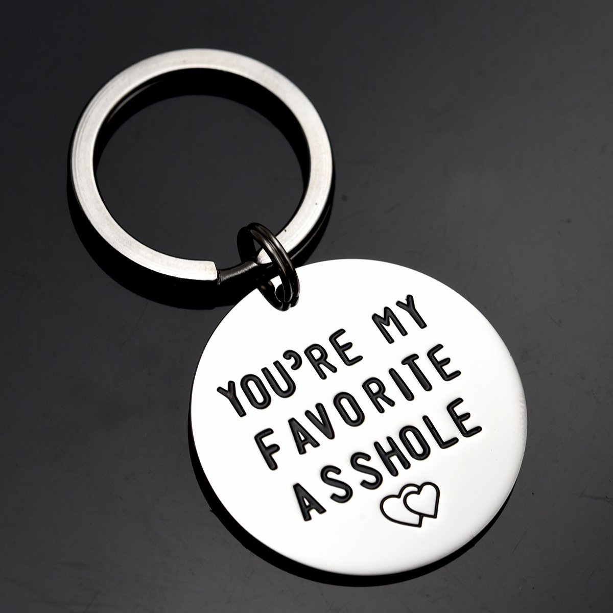 LParkin You're My Favorite Asshole Keychain Funny Man Valentines Day for Husband Boyfriend Gifts