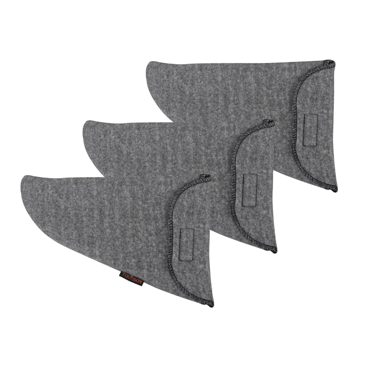 TOURBON Hunting Shooting Pistol Sock Gun Sleeve Handgun Storage (Pack of 3 Pieces) (Grey)