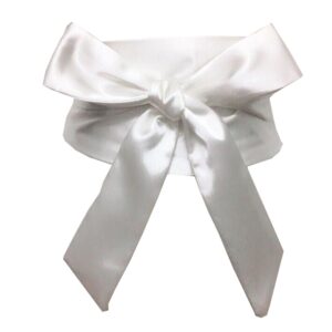 women's satin ribbon belt tie bowknot band wrap wide belt waistband silk belt