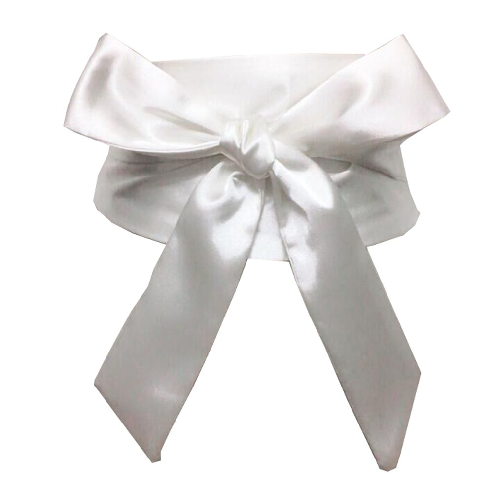 Women's Satin Ribbon Belt Tie Bowknot Band Wrap Wide Belt Waistband Silk belt