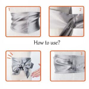 Women's Satin Ribbon Belt Tie Bowknot Band Wrap Wide Belt Waistband Silk belt