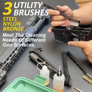 iunio Gun Cleaning Kit, Universal Gun Cleaning, All Caliber, with Mat and Carrying Case, for All Guns, Rifle, Shotgun, Handgun, Pistol, Hunting, Shooting Cleaning kit