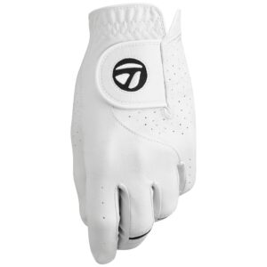 TaylorMade Stratus Tech Glove (White, Left Hand, Medium), White(Medium, Worn on Left Hand)