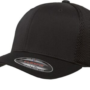 The Hat Pros | Flexfit Ultrafibre Airmesh Fitted Cap (as1, Alpha, l, x_l, Black)