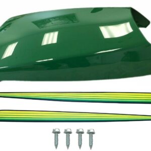 New Kumar Bros USA Upper Hood With LH & RH Decal Set Compatible with JohnDeere LT133 LT155 LT166 LTR155 LTR166