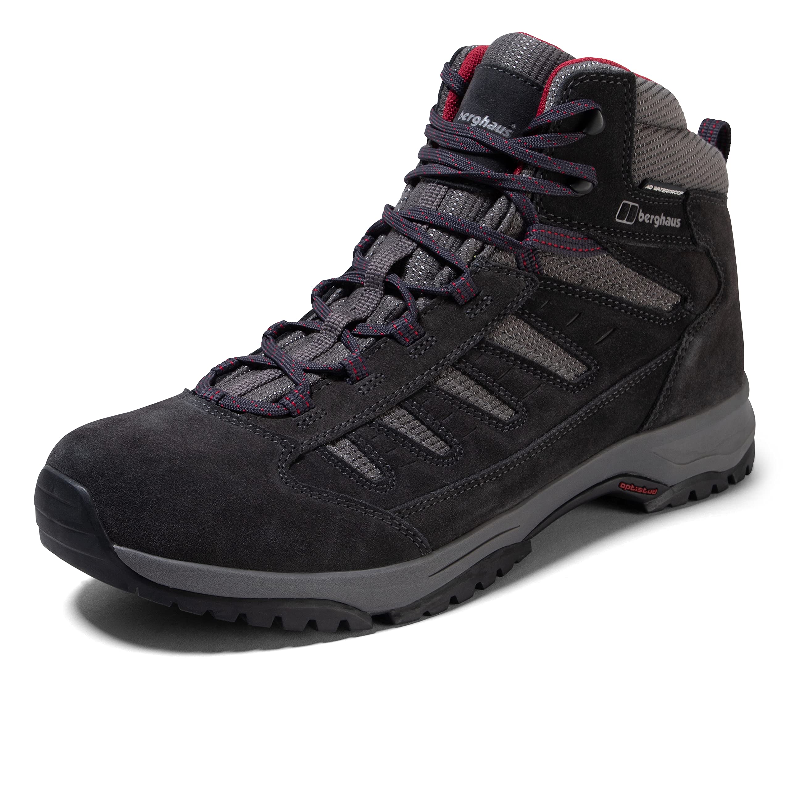 Berghaus Men's Expeditor Trek 2.0 Waterproof Walking Boots, Black Black Red B59, 13