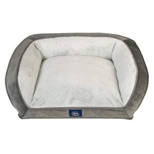 Serta Petite Couch Memory Foam Blend Pet Bed 24" x 20" Soft Grey