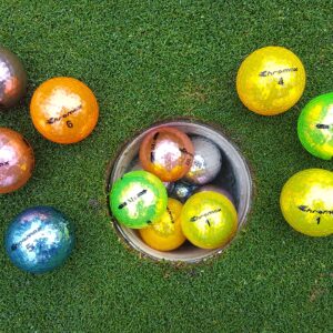 Chromax Metallic M5 Colored Mixed Golf Balls (Pack of 6), Assorted