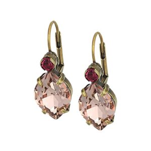 sorrelli navette drop earrings, antique gold-tone finish, radiant sunrise