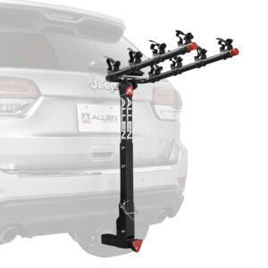 Allen Sports Deluxe Locking Quick Release 4-Bike Carrier for 2 Inch Hitch, Model 542QR, Black