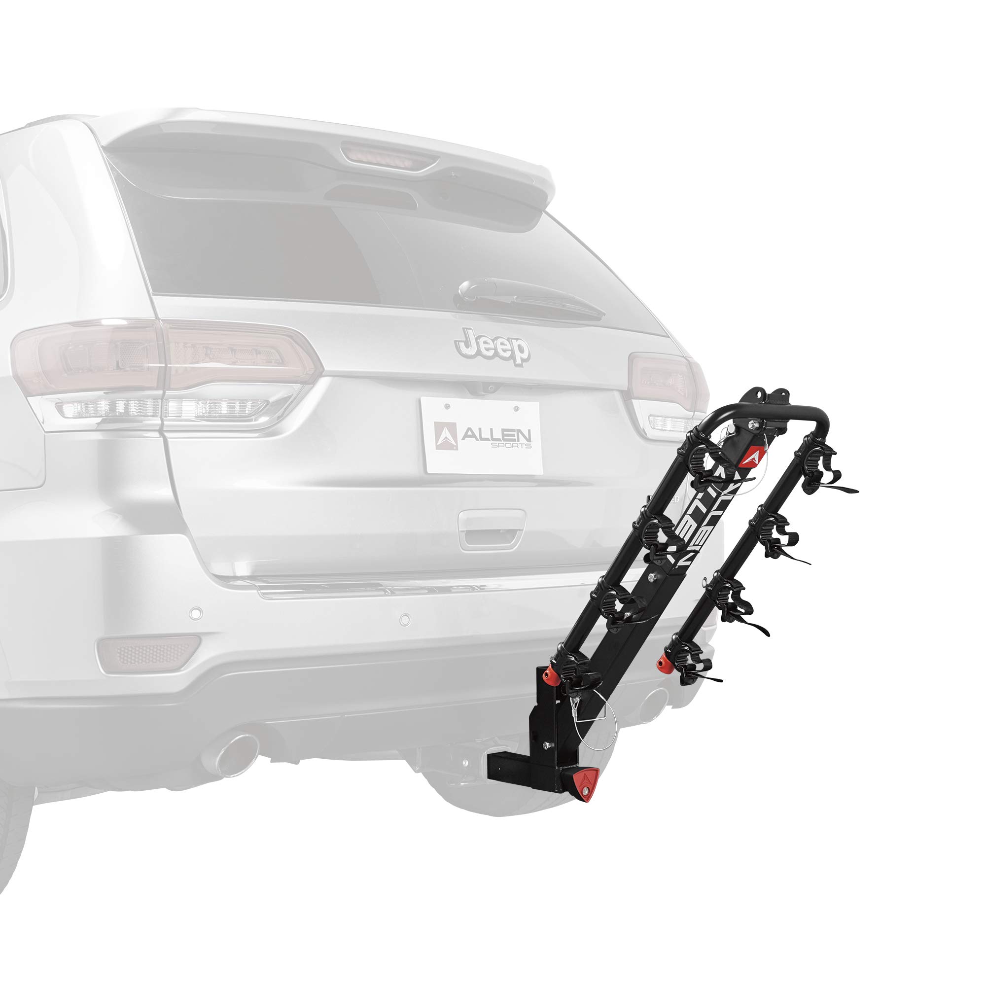 Allen Sports Deluxe Locking Quick Release 4-Bike Carrier for 2 Inch Hitch, Model 542QR, Black