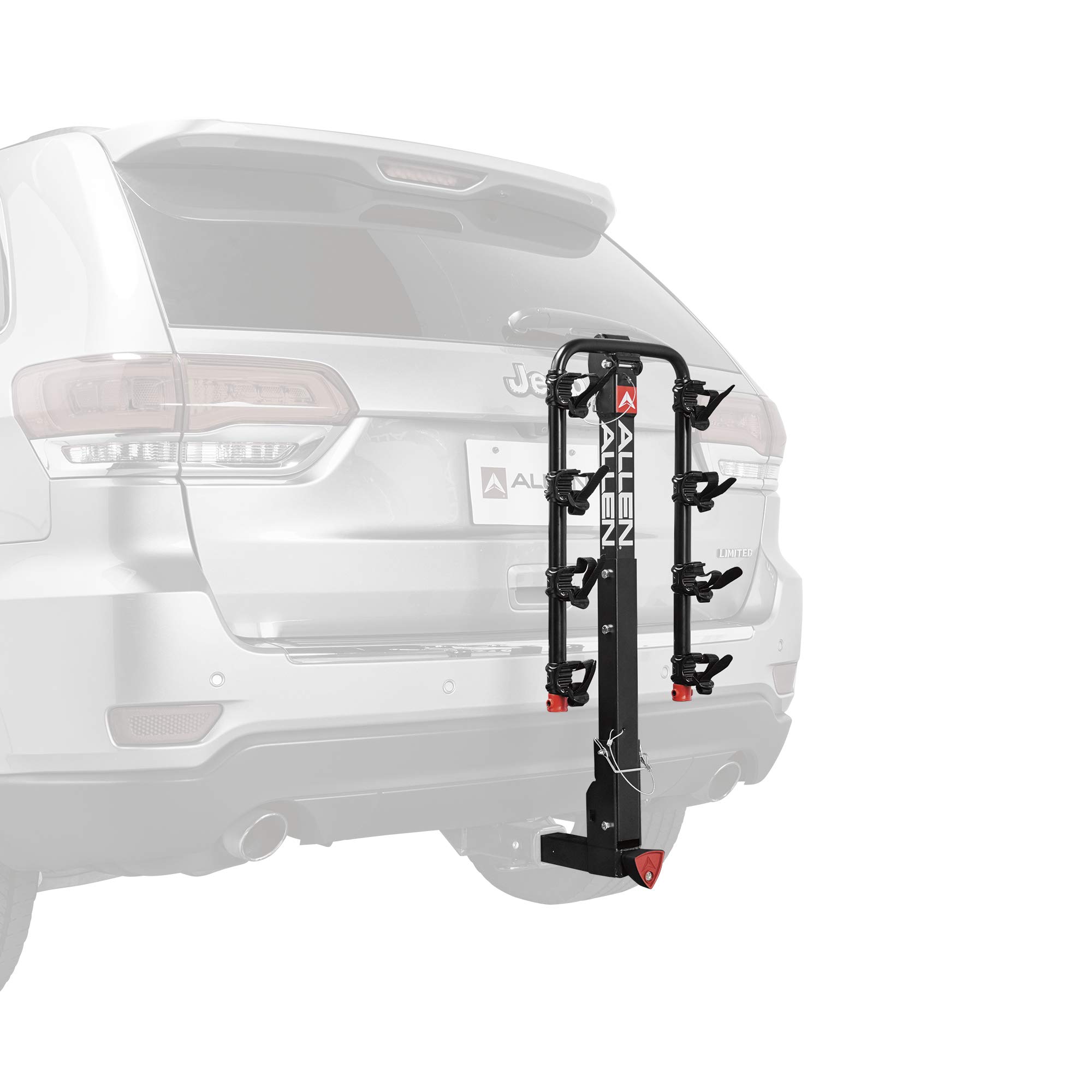 Allen Sports Deluxe Locking Quick Release 4-Bike Carrier for 2 Inch Hitch, Model 542QR, Black