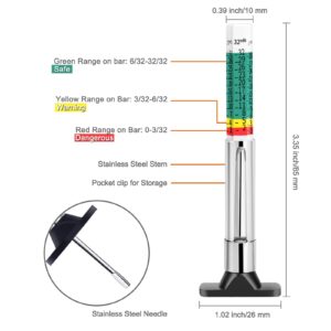 GODESON 88702 Smart Color Coded Tire Tread Depth Gauge 2 pieces(Pack of 1)