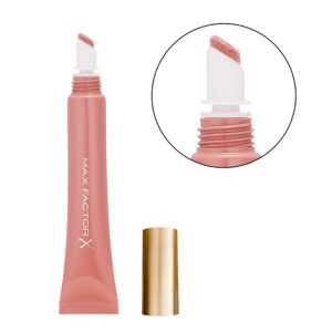 Max Factor Colour Elixir Lip Cushion Gloss with Mineral Oil and Vitamin E, Nude Glory, 9 ml