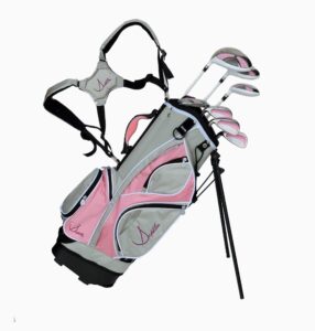 sephlin - lady jayde pink girls left handed 7 pieces golf club set & golf bag ages 6-10 2.0