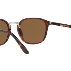 Persol PO3186S Round Sunglasses, Havana/Brown Polarized, 53 mm