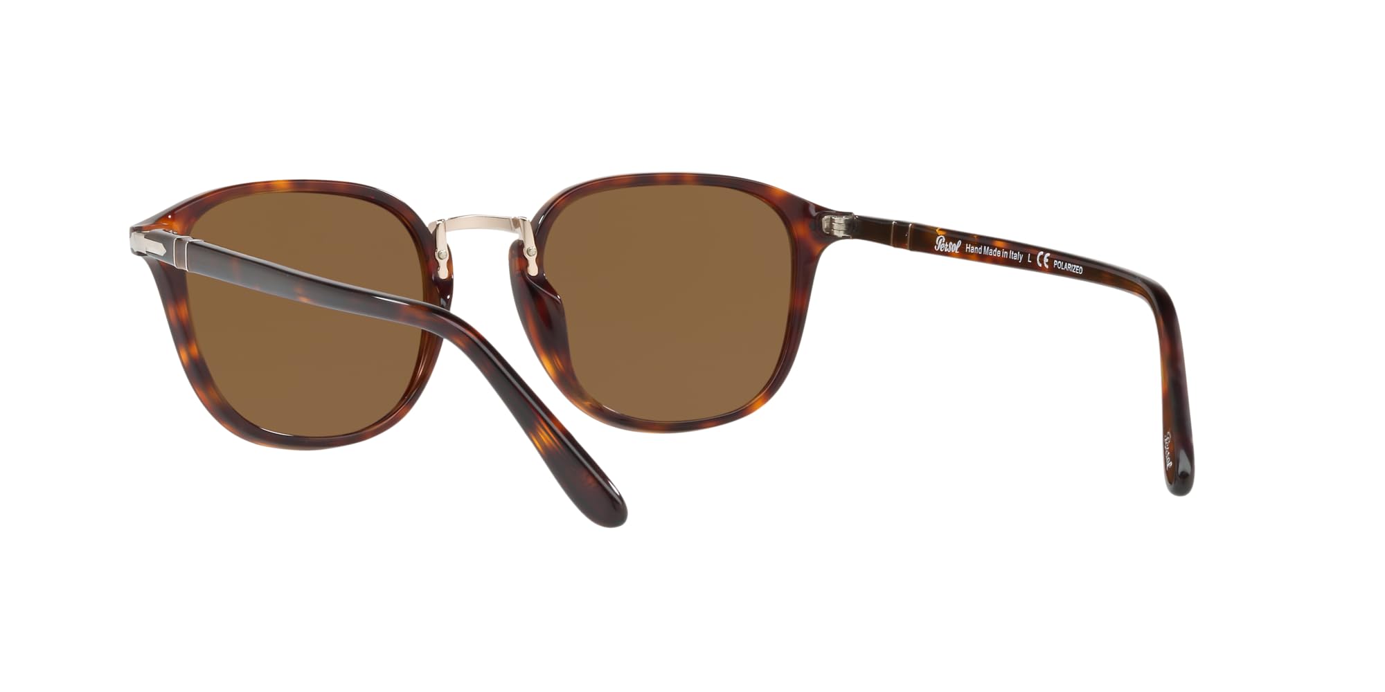 Persol PO3186S Round Sunglasses, Havana/Brown Polarized, 53 mm