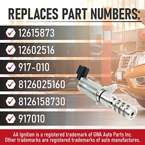 Exhaust Camshaft Position Actuator Solenoid - Variable Valve VVT - Replaces 12615873, 12602516, 917010 - Compatible with Chevy, Buick, GMC Vehicles & More Trailblazer, Envoy, Colorado, Canyon, Rainier