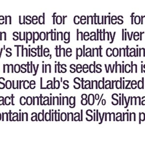 Organic Milk Thistle Capsules, 180 Caps, Pure Milk Thistle Powder Plus 80% Silymarin Extract Standardized Complex, 450 mg, Natural Liver Health Supplement, Immune Boost, Detox and Cleanse