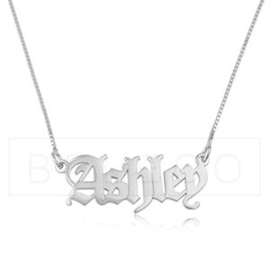 Beleco Jewelry Old English Name Necklace Custom Made Any Name