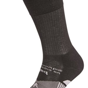 Balega Enduro Physical Trainer Arch Support Performance Crew Athletic Running Socks for Men and Women (1 Pair), Black, Small