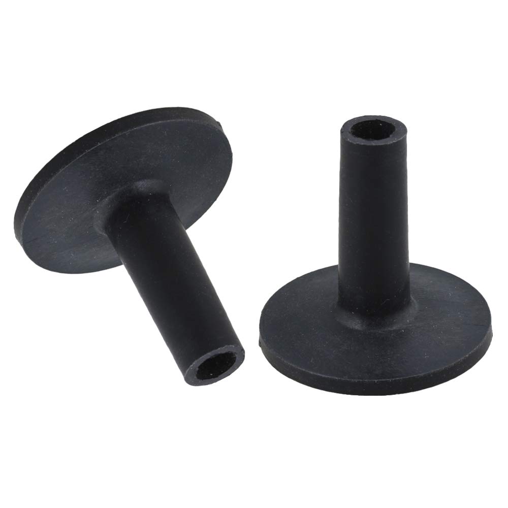 Yibuy Black Drum Set Replacement Parts Felt Washers + Plastic Long Flanged Cymbal Sleeves Pack of 20