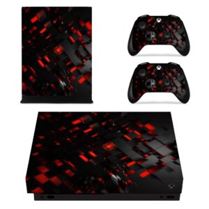 eseeking whole body vinyl sticker decal cover for microsoft xbox one x console and 2pcs controllers space collapse