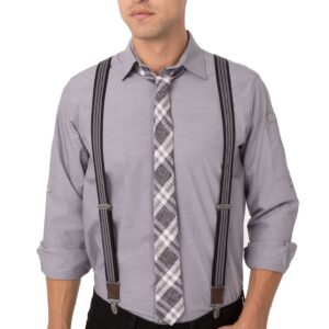 Chef Works Unisex Pant Suspenders, Black Gray, One Size