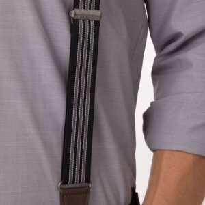 Chef Works Unisex Pant Suspenders, Black Gray, One Size