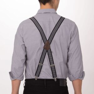 Chef Works Unisex Pant Suspenders, Black Gray, One Size