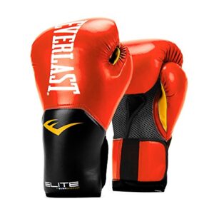 everlast pro style elite workout training boxing gloves size 14 ounces, red