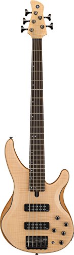 Yamaha TRBX605 5-String Flamed Maple Bass Guitar, Natural Satin