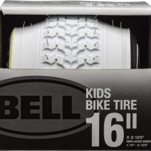 Bell 7091033 Kids Bike Tire, 16" x 1.75-2.125", White