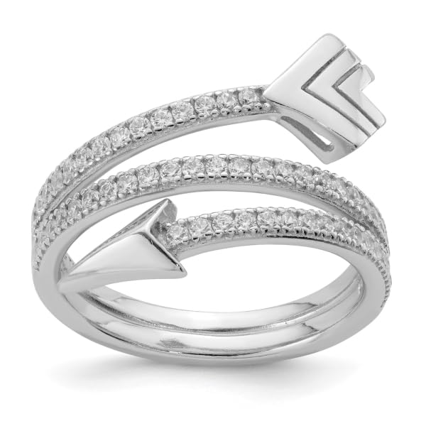 IceCarats 925 Sterling Silver Cubic Zirconia CZ Arrow Ring Size 6