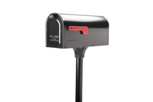 architectural mailboxes 7680b-10 mb1 mount mailbox and in-ground post kit, medium, bl