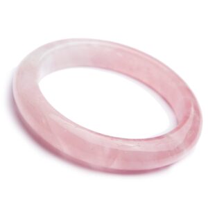 lizifang pink natural rose quartz crystal bangle bracelet inner diameter 59mm