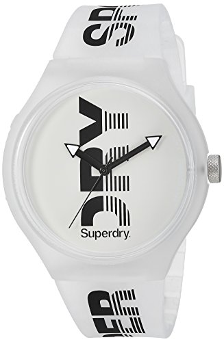 Superdry Unisex SYG189W Urban XL Sport Analog Display Quartz Clear Watch