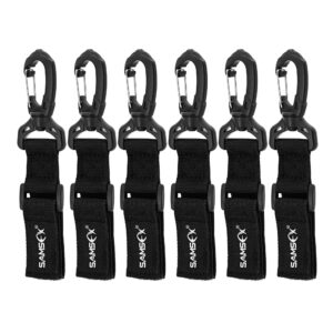 SAMSFX Adjustable Kayak Paddle Holder, Paddle Board Accessories, Inflatable Boat Paddle Storage, Paddle Clips 6PCS in Pack