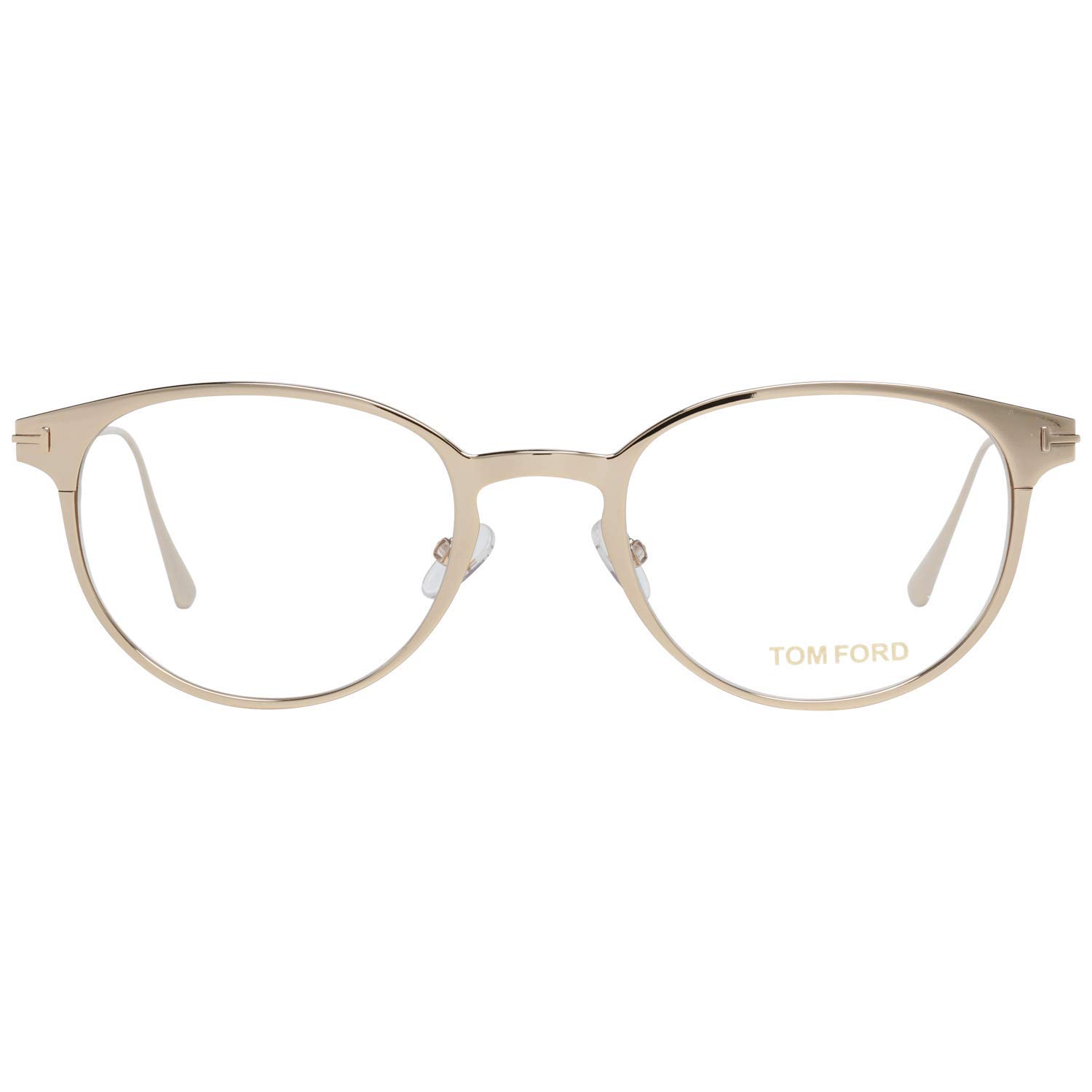 Eyeglasses Tom Ford FT 5482 028 Shiny Rose Gold, Dark Havana Temple Detail