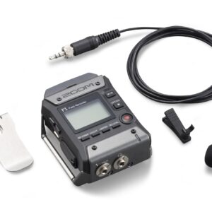 Zoom F1-LP Lavalier Body-Pack Recorder, Audio for Video Recorder, Records to SD Card, Battery Powered, Includes Lavalier Microphone