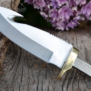 Whole Earth Supply (Set of 2) CUSTOM BLANK Guthook Knife Making Hunter Blade w/Brass Guard Bolster BLSM02