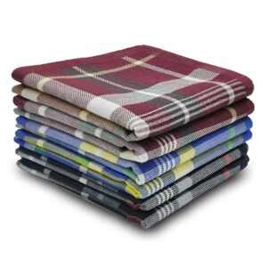 Selected Hanky 100% Cotton Men's Handkerchief 6 Piece Gift Set