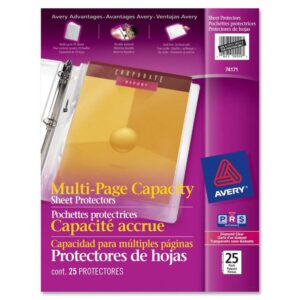 Avery(R) Multi-Page Capacity Sheet Protectors, 8 1/2in. x 11in, Top Loading, Pack of 25