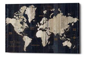 epic graffiti 'old world map' by wild apple portfolio, canvas wall art, 26"x40"