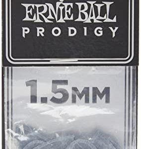 Ernie Ball Prodigy Guitar Picks, Standard, Black 1.5mm, 6-pack (P09199)