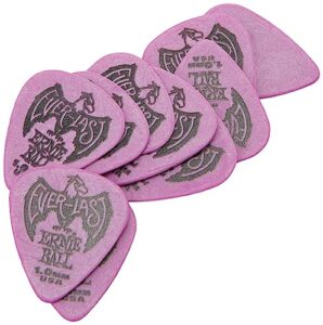 ernie ball everlast guitar picks, purple 1.0mm, 12-pack (p09193)